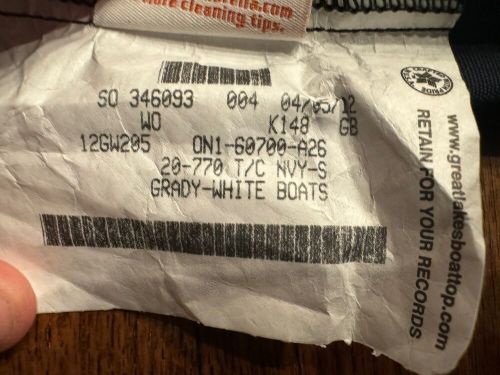 Grady white *new oem* navy 205 freedom open bow boat cover canvass #20-777