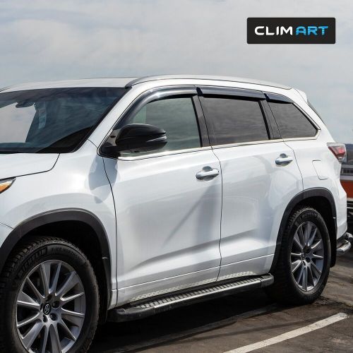 Clim art sun rain visors wind rain guards for 2014-2019 toyota highlander