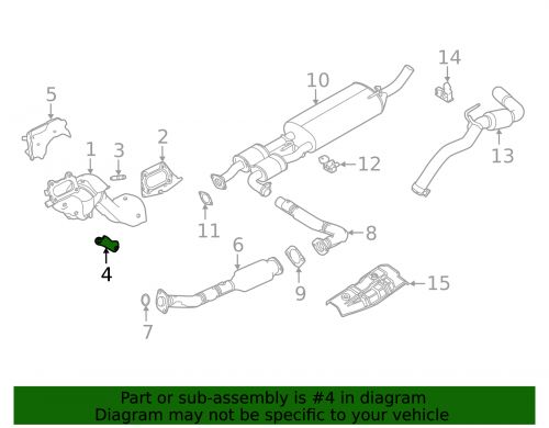 Genuine nissan pre-converter lower bracket 20817-9bt0b