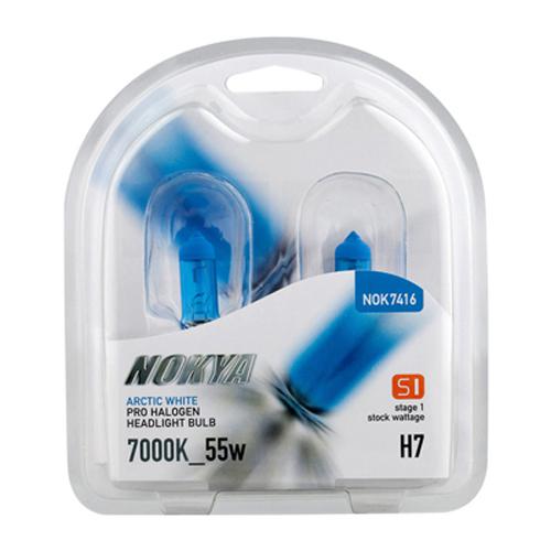 Nokya arctic white h7 55w halogen headlight bulbs + free gift