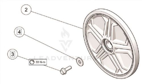 Camso dts 129 replacement wheel kit - 200mm (7016-00-9200)