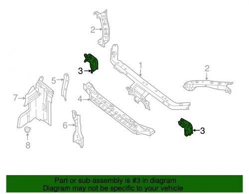 Genuine nissan 2013-2019 nissan sentra - side support f2520-3sgma