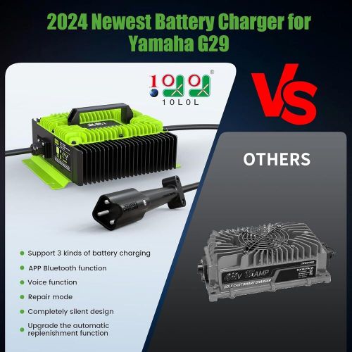 Golf cart battery charger for yamaha g29 drive 2, 18a 48v smart fast charger