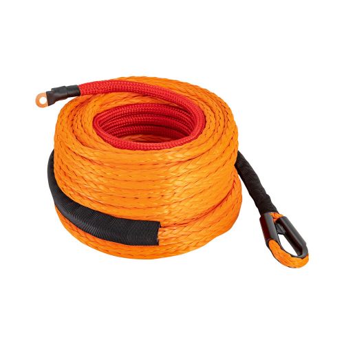 3/8&#034; 100 ft synthetic winch rope winch line cable rope with winch hook fairleads