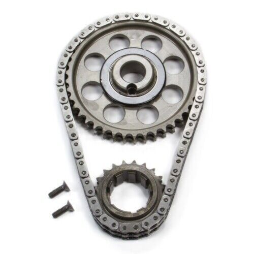 Rollmasterromac cs3071 timing chain set gold series double roller keyway for sbc