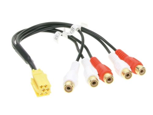 Preamplifier adapter becker line-out / sub-out adapter (mini iso to 5 x rca)-