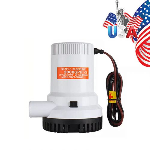 Seaflo 2000gph 12v bilge pump marine boat rv submersible water pump 28mm outlet