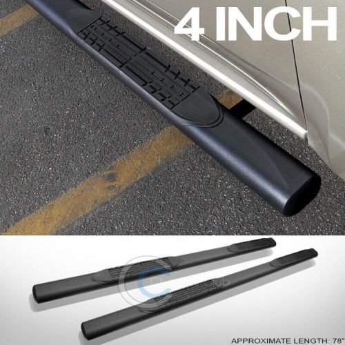 For 15-23 f150/17+ f250 super/extended 4&#034; oval matte black side step bars boards