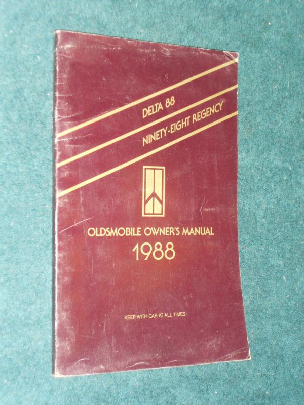 1988 oldsmobile delta 88 / ninety eight owner's manual / orig, owner's guide!!! 