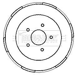 Brake drum rear bbr7186 borg &amp; beck 3c111126aa 4041429 4078719 4078769 4446218