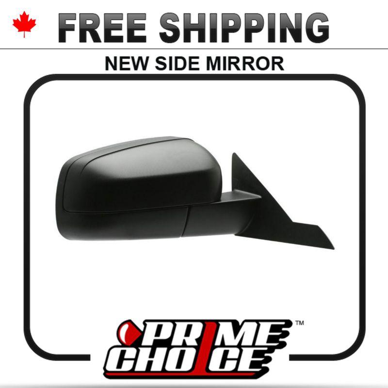 New electric power black passenger side view mirror right door exterior rh