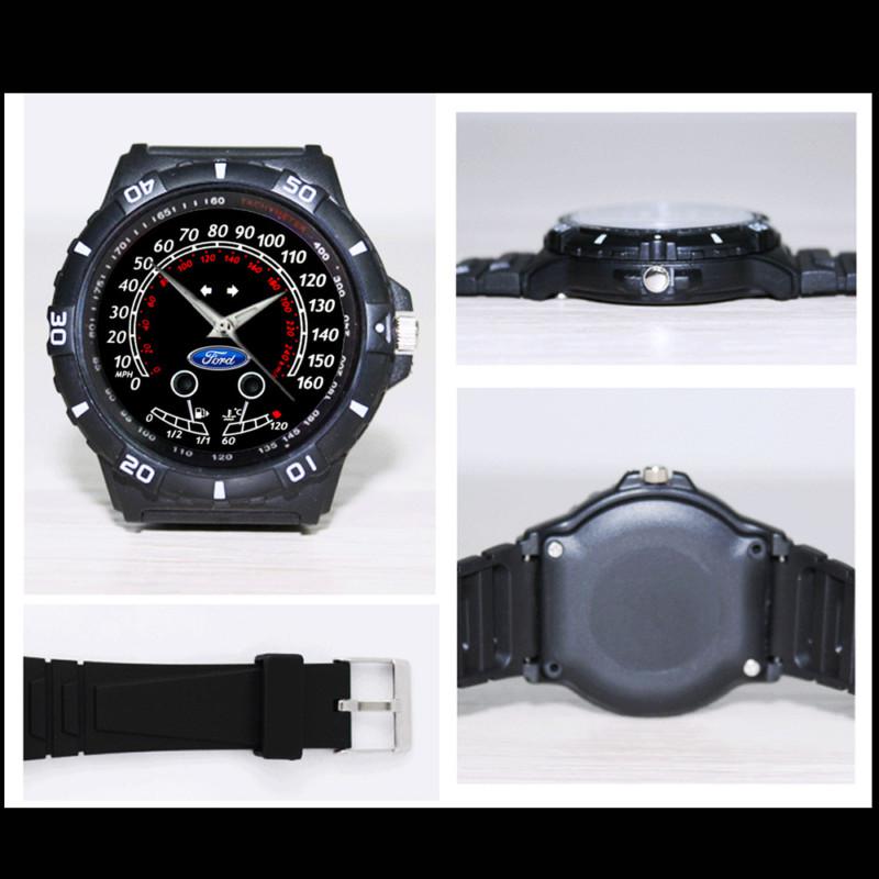 -hot- ford galaxy mondeo s-max speedometer style custom black sport quartz watch