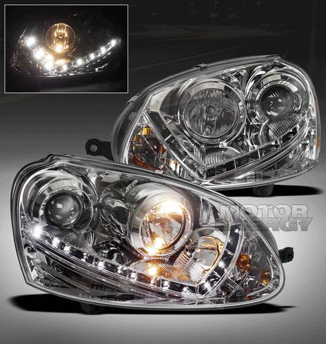 2006-2009 vw golf gti jetta r32 rabbit drl led projector headlight (hid version)