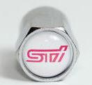 4x subaru sti white tire valve caps impreza spt 4wd turbo racing