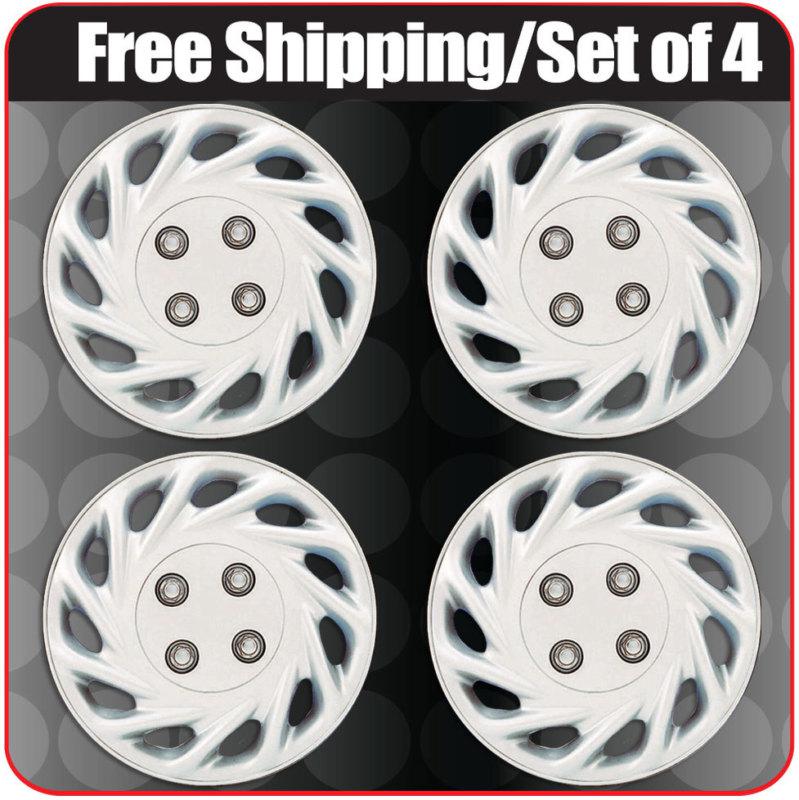 15" ford escort hubcaps center hub caps wheel cover 4pc covers silver lacquer