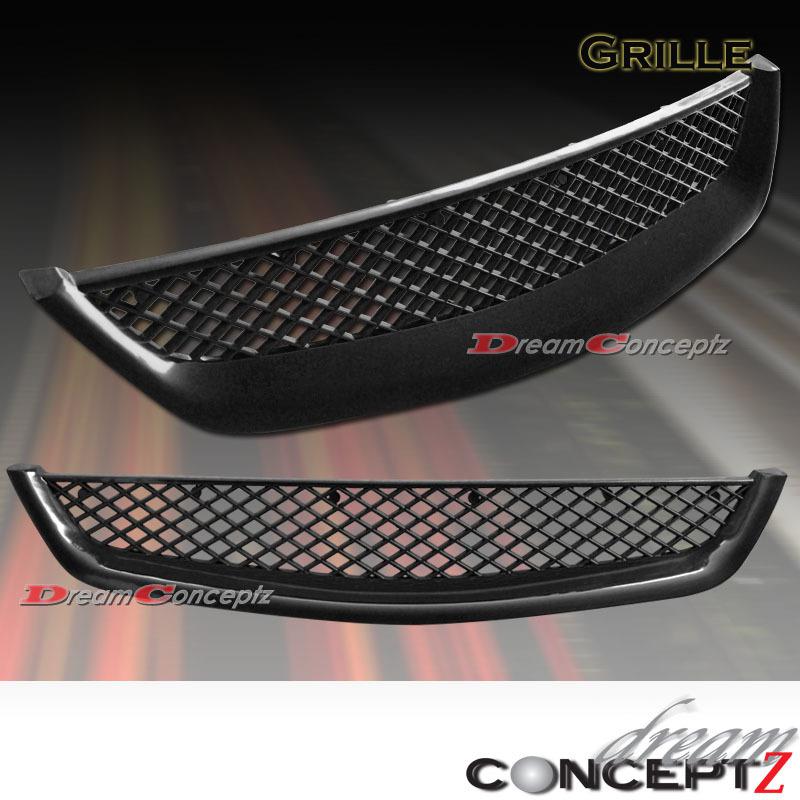 2001 2002 2003 honda civic 2 dr coupe 4 dr sedan front mesh grill grille lx