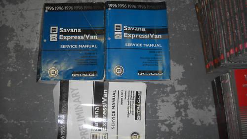 1996 chevy express van service repair shop manual set