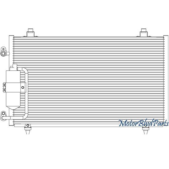 03-07 pontiac vibe 1.8l l4 oe replacement air conditioner a/c ac condenser