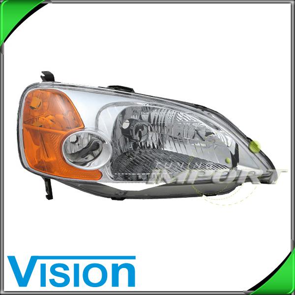 Passenger right side headlight lamp assembly replacement 2001-2003 honda civic