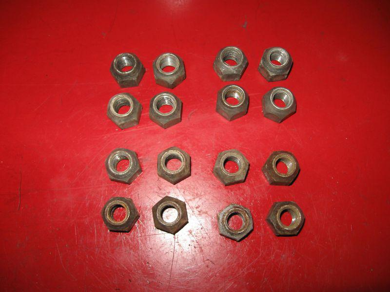 Honda trx 250r 450r 400ex 300ex 250x stock oem front rear  wheel lug nut set 16 