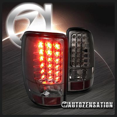 00-06 chevy suburban tahoe/ gmc yukon denali xl smoke led tail lights