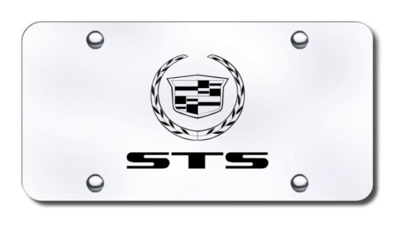 Cadillac dual sts laser etched brushed stainless license plate made in usa genu