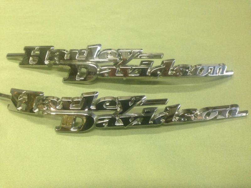 Sell CHROME HARLEY DAVIDSON TOURING FUEL GAS TANK EMBLEMS 97-13 AND ...