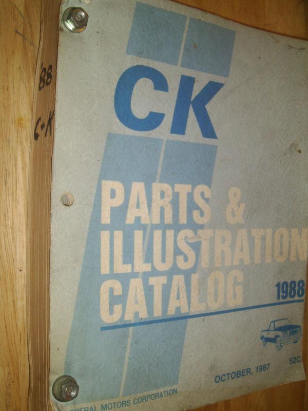 1988 chevrolet truck parts catalog / original c/k series book 