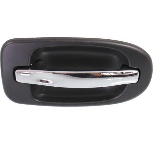 Exterior door handle chrome sliding passenger side rear black for buick terraza