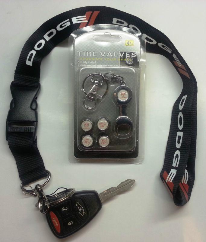 New dodge lanyard and tire valve stem cover gift set fast ship!!