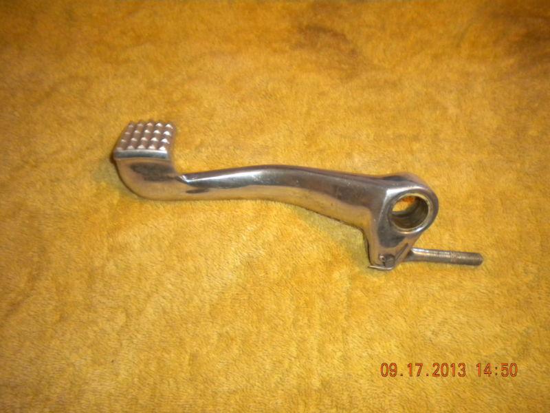 Harley 42459-80b polished brake pedal w/clevis rod 80-03 sportster models