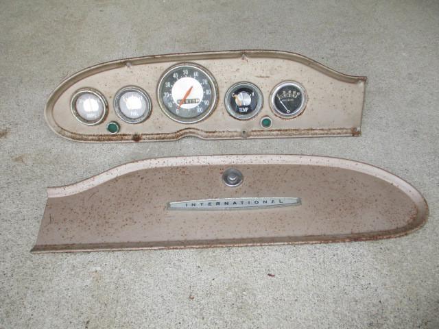 63-68 international truck travelall instrument gauges cluster with glove box 4x4