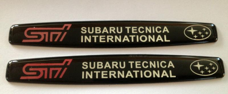 Sti resin emblems badge door handle sticker subaru jdm wrx awd brz s206 outback