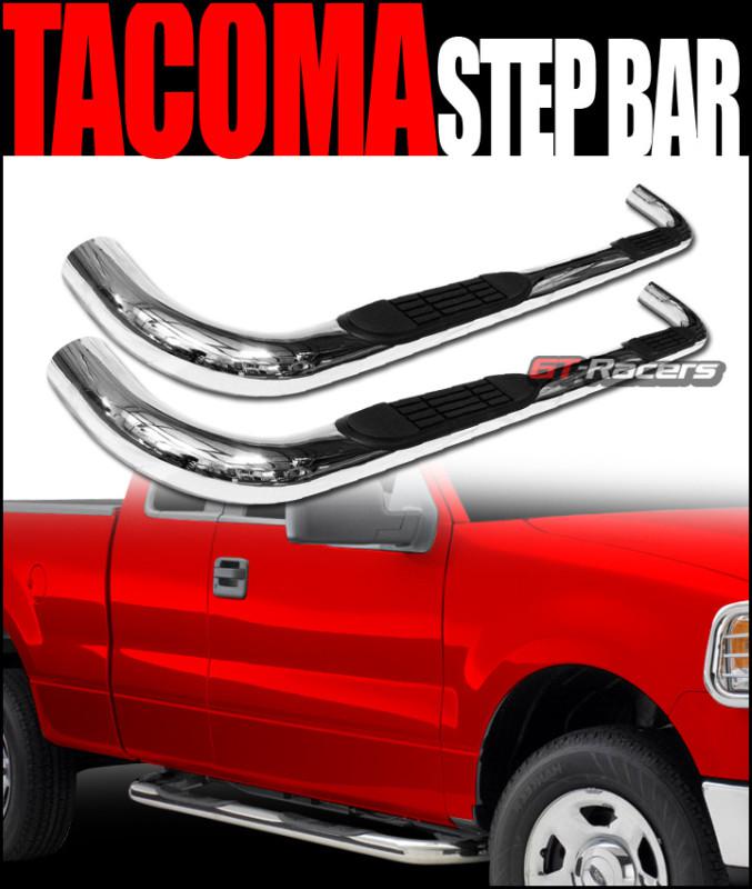 3" t304 side step nerf bar rail running board 01-04 toyota tacoma double cab cs2