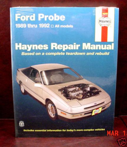 Ford probe 1989 thru 1992 haynes repair manual *new*