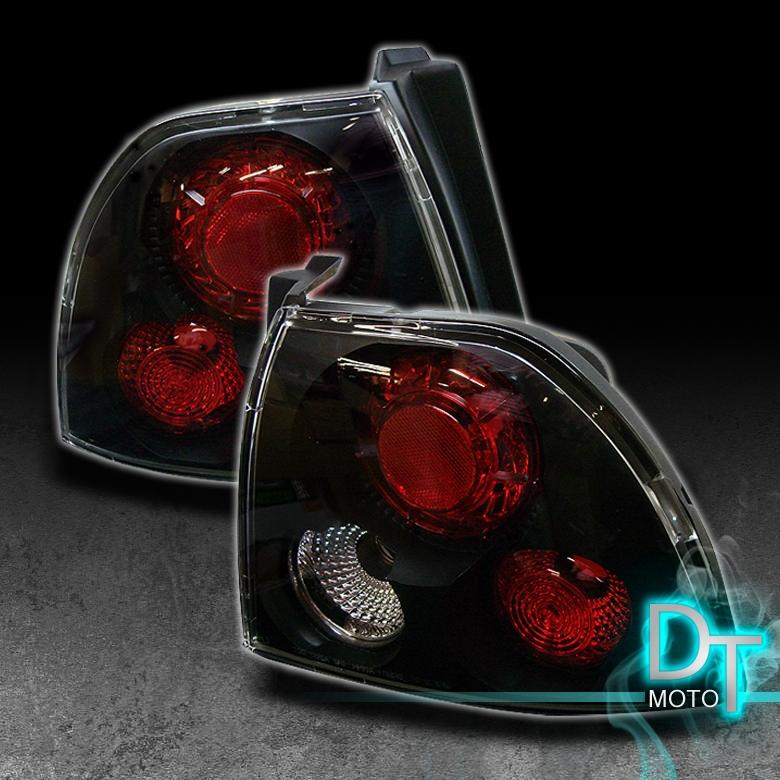 Black 94 95 accord 2/4dr sedan coupe dx ex lx altezza housing tail lights lamps