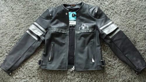 Icon womens leather motorcycle riding jacket