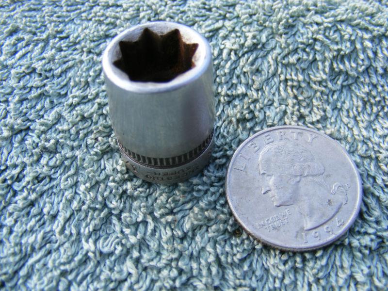 Vintage indestro super socket 3/8" inch 1/4" inch drive 8 point 2812s