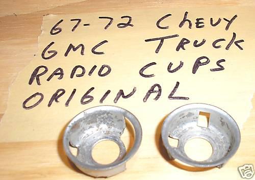 67 68 69 70 71 72 chevy truck radio mounting cups gmc