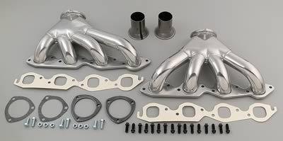 Hedman street rod hedders shorty silver ceramic coated 2" primaries 68516