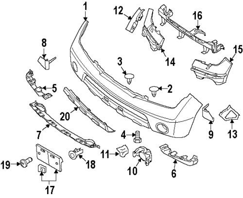 Nissan 96210ea500 genuine oem factory original license bracket