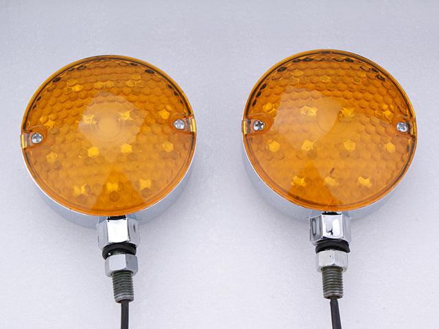 2x large led chrome amber turn signal light for kawasaki vulcan vn 900 1500 1700