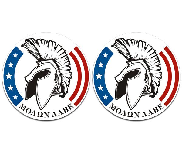 Molon labe decal set 5"x5" gun rights 2nd amendment sticker ml1 u5ab