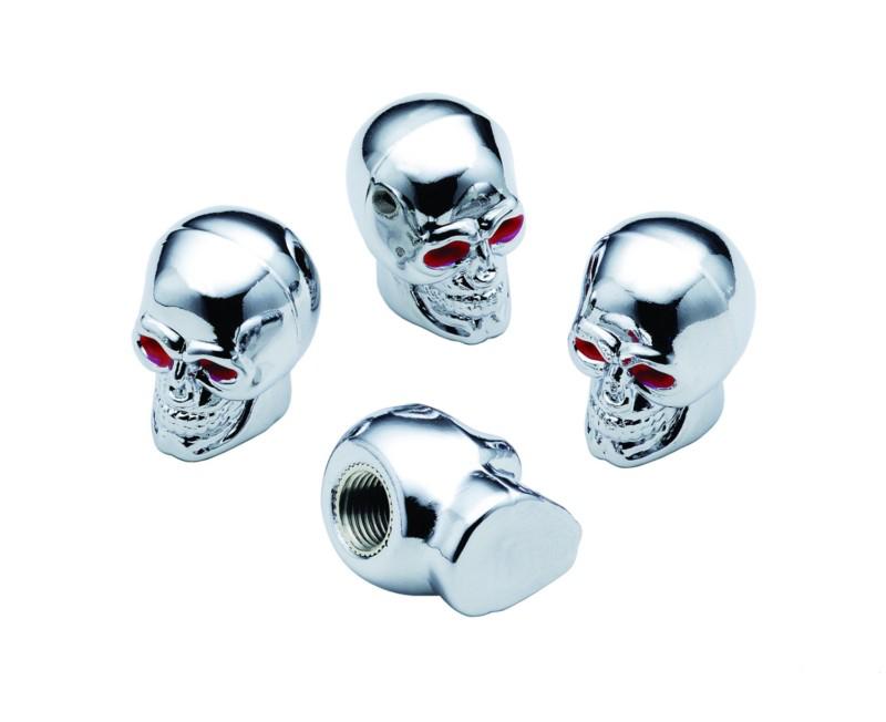 Mr. gasket 6879g chrome skull air valve caps