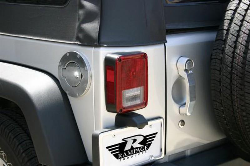 Rampage 85001 billet style fuel door cover 07-13 wrangler
