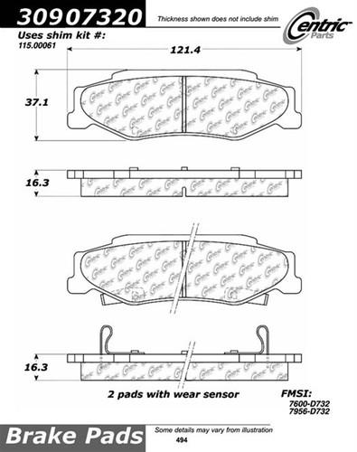 Centric-power slot 309.07320 street performance 04-08 xlr