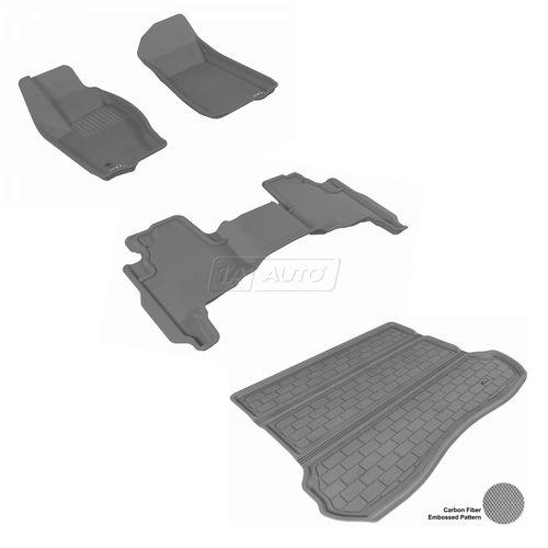 Custom fit floor liner mats gray front rear cargo set for 05-10 grand cherokee