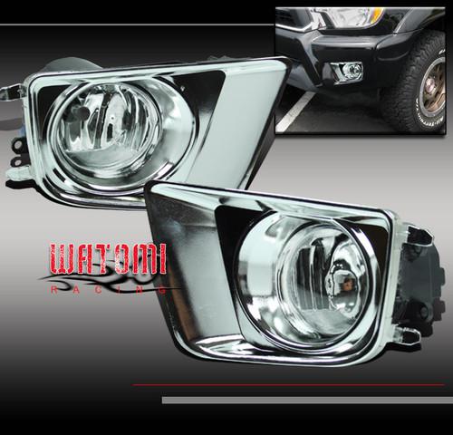 12-13 toyota tacoma bumper fog light+chrome cover+harness+switch left+right pair