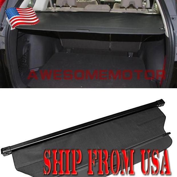 Us black rear cargo cover trunk shade shielding visor fit for 2012 honda crv set