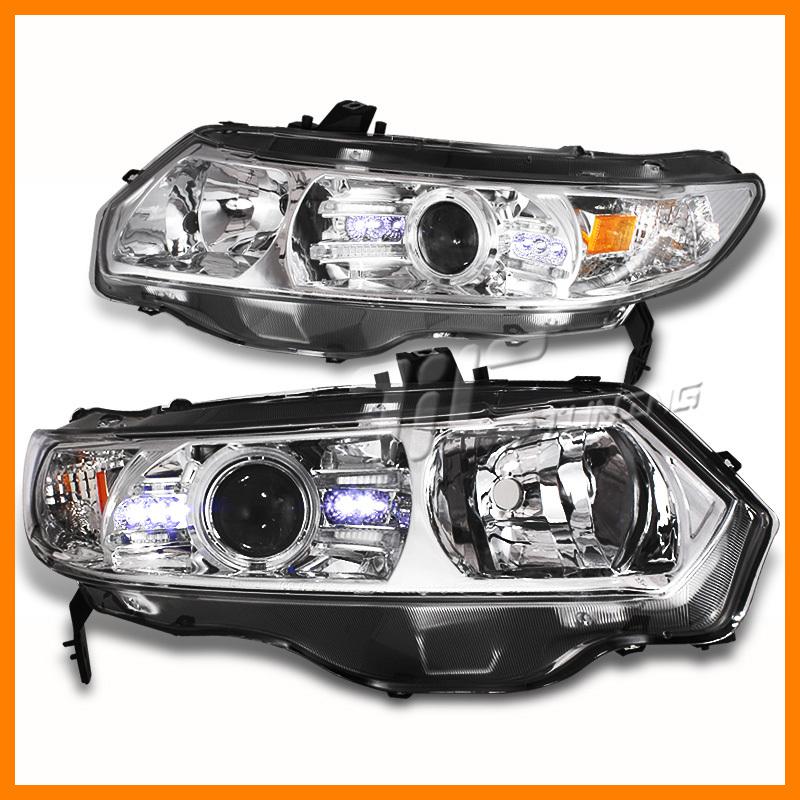 New chrome led halo projector headlights fd2 2dr coupe